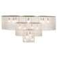 Meyda Lighting Niagara 72" 16-Light Antique Copper Flush Mount Light With Stainless Steel Chain Shade