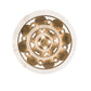 Meyda Lighting Niagara 72" 16-Light Antique Copper Flush Mount Light With Stainless Steel Chain Shade