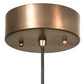 Meyda Lighting Nidos 10" Antique Copper Struttura Mini Pendant Light With Perforated Metal Shade