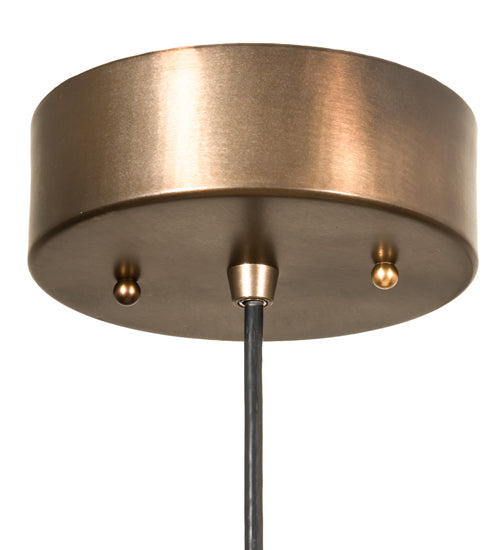 Meyda Lighting Nidos 10" Antique Copper Struttura Mini Pendant Light With Perforated Metal Shade