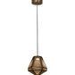 Meyda Lighting Nidos 10" Antique Copper Struttura Mini Pendant Light With Perforated Metal Shade