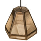 Meyda Lighting Nidos 10" Antique Copper Struttura Mini Pendant Light With Perforated Metal Shade