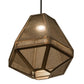 Meyda Lighting Nidos 10" Antique Copper Struttura Mini Pendant Light With Perforated Metal Shade
