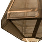 Meyda Lighting Nidos 10" Antique Copper Struttura Mini Pendant Light With Perforated Metal Shade