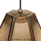 Meyda Lighting Nidos 10" Antique Copper Struttura Mini Pendant Light With Perforated Metal Shade