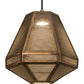 Meyda Lighting Nidos 10" Antique Copper Struttura Mini Pendant Light With Perforated Metal Shade