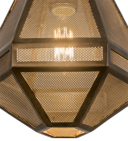 Meyda Lighting Nidos 10" Antique Copper Struttura Pendant Light