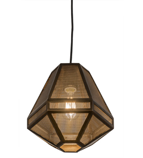 Meyda Lighting Nidos 10" Antique Copper Struttura Pendant Light