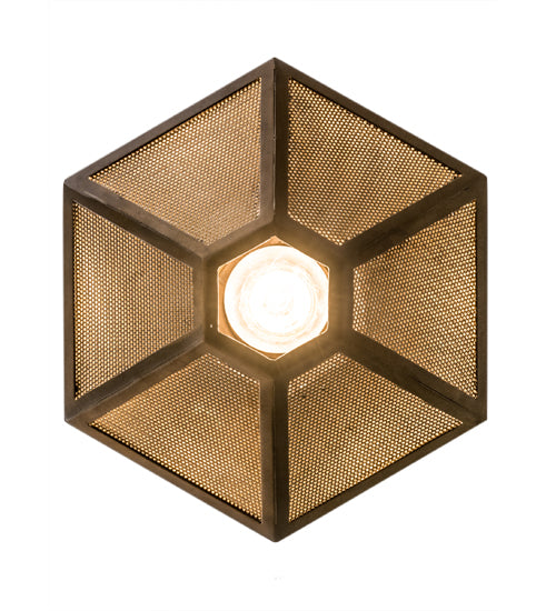 Meyda Lighting Nidos 10" Antique Copper Struttura Pendant Light