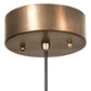 Meyda Lighting Nidos 202946 9" Antique Copper Struttura Mini Pendant Light With Perforated Metal Shade