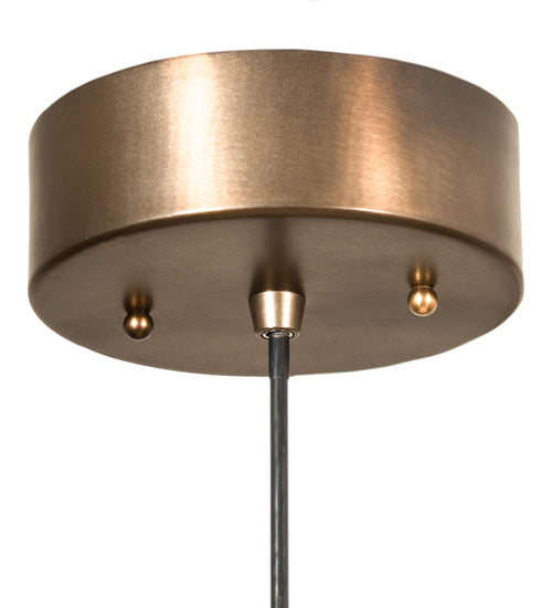 Meyda Lighting Nidos 202946 9" Antique Copper Struttura Mini Pendant Light With Perforated Metal Shade