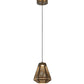 Meyda Lighting Nidos 202946 9" Antique Copper Struttura Mini Pendant Light With Perforated Metal Shade