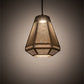 Meyda Lighting Nidos 202946 9" Antique Copper Struttura Mini Pendant Light With Perforated Metal Shade