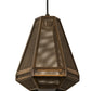 Meyda Lighting Nidos 202946 9" Antique Copper Struttura Mini Pendant Light With Perforated Metal Shade