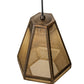 Meyda Lighting Nidos 202946 9" Antique Copper Struttura Mini Pendant Light With Perforated Metal Shade