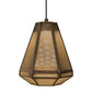 Meyda Lighting Nidos 202946 9" Antique Copper Struttura Mini Pendant Light With Perforated Metal Shade