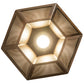 Meyda Lighting Nidos 202946 9" Antique Copper Struttura Mini Pendant Light With Perforated Metal Shade