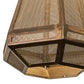 Meyda Lighting Nidos 202946 9" Antique Copper Struttura Mini Pendant Light With Perforated Metal Shade