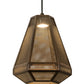 Meyda Lighting Nidos 202946 9" Antique Copper Struttura Mini Pendant Light With Perforated Metal Shade