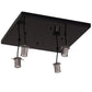 Meyda Lighting Nidos 30" 4-Light Mirror Black & Nickel Pendant Light With Black Metal Honeycomb Shade