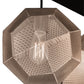 Meyda Lighting Nidos 30" 4-Light Mirror Black & Nickel Pendant Light With Black Metal Honeycomb Shade