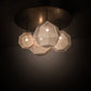 Meyda Lighting Nidos 48" 4-Light Nickel Pendant Light With White Shade
