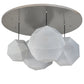 Meyda Lighting Nidos 48" 4-Light Nickel Pendant Light With White Shade
