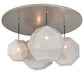 Meyda Lighting Nidos 48" 4-Light Nickel Pendant Light With White Shade