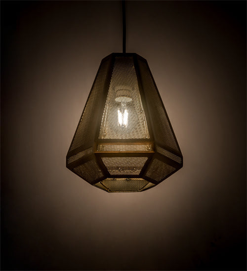 Meyda Lighting Nidos 9" Antique Copper Struttura Mini Pendant Light