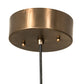 Meyda Lighting Nidos 9" Antique Copper Struttura Mini Pendant Light With Perforated Metal Shade
