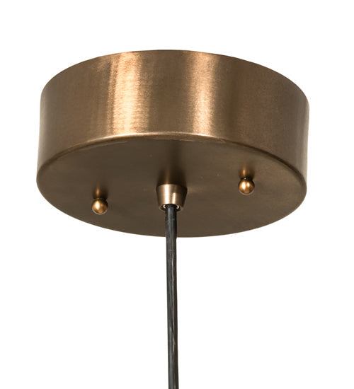 Meyda Lighting Nidos 9" Antique Copper Struttura Mini Pendant Light With Perforated Metal Shade