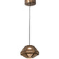 Meyda Lighting Nidos 9" Antique Copper Struttura Mini Pendant Light With Perforated Metal Shade