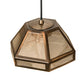 Meyda Lighting Nidos 9" Antique Copper Struttura Mini Pendant Light With Perforated Metal Shade
