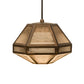 Meyda Lighting Nidos 9" Antique Copper Struttura Mini Pendant Light With Perforated Metal Shade