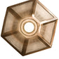 Meyda Lighting Nidos 9" Antique Copper Struttura Mini Pendant Light With Perforated Metal Shade