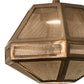 Meyda Lighting Nidos 9" Antique Copper Struttura Mini Pendant Light With Perforated Metal Shade