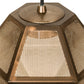 Meyda Lighting Nidos 9" Antique Copper Struttura Mini Pendant Light With Perforated Metal Shade