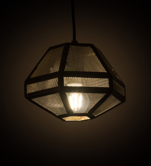 Meyda Lighting Nidos 9" Antique Copper Struttura Pendant Light