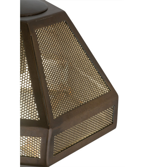Meyda Lighting Nidos 9" Antique Copper Struttura Pendant Light