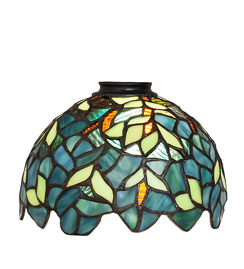 Meyda Lighting Nightfall Wisteria 8" Green & Blue Stained Shade Glass