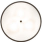 Meyda Lighting Nolan 30" 3-Light Oil Rubbed Bronze Flush Mount Light With White Statuario Idalight Shade