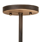 Meyda Lighting Nolan 30" 3-Light Oil Rubbed Bronze Semi Flush Mount Light With White Statuario Idalight Shade