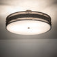 Meyda Lighting Nolan 30" 3-Light Oil Rubbed Bronze Semi Flush Mount Light With White Statuario Idalight Shade