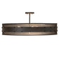 Meyda Lighting Nolan 30" 3-Light Oil Rubbed Bronze Semi Flush Mount Light With White Statuario Idalight Shade