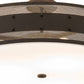 Meyda Lighting Nolan 30" 3-Light Oil Rubbed Bronze Semi Flush Mount Light With White Statuario Idalight Shade