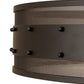 Meyda Lighting Nolan 30" 3-Light Oil Rubbed Bronze Semi Flush Mount Light With White Statuario Idalight Shade