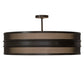 Meyda Lighting Nolan 36" 6-Light Timeless Bronze Semi-flush Mount Light With White Statuario Idalight Shade Glass