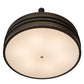 Meyda Lighting Nolan 36" 6-Light Timeless Bronze Semi-flush Mount Light With White Statuario Idalight Shade Glass