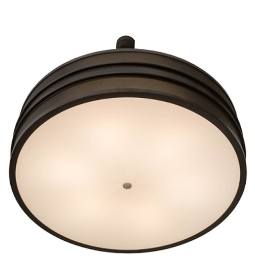Meyda Lighting Nolan 36" 6-Light Timeless Bronze Semi-flush Mount Light With White Statuario Idalight Shade Glass