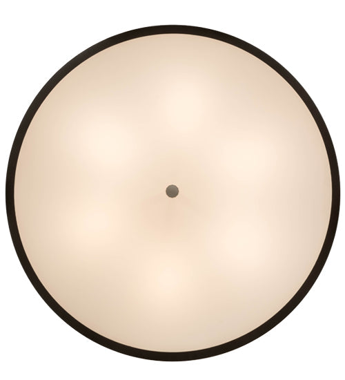 Meyda Lighting Nolan 36" 6-Light Timeless Bronze Semi-flush Mount Light With White Statuario Idalight Shade Glass